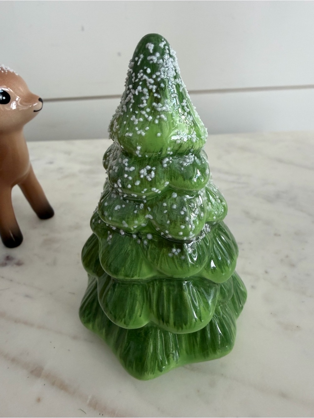 Brown Deer and Tree Ceramic Christmas - Picture 4 of 6